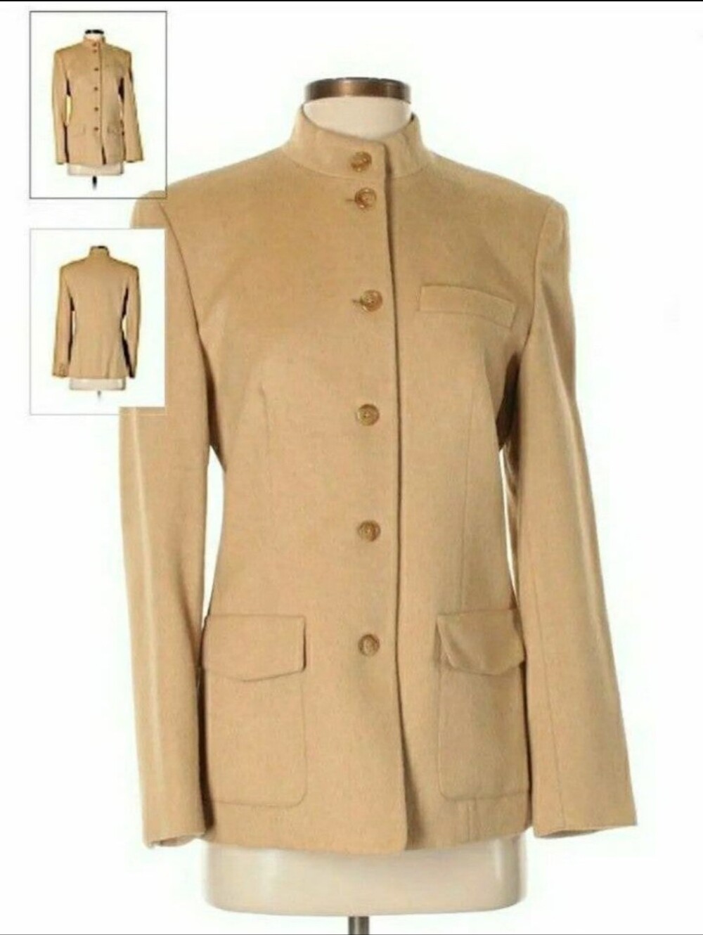 TALBOTS ITALIAN COAT CAMEL HAIR BLAZER TAN CAMEL SIZE 2 P WOMEN'S 2 P